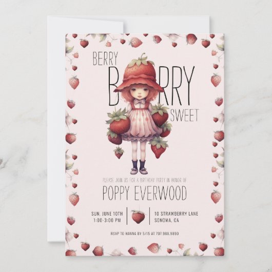 Invitation Berry Berry Sweet Anniversaire (Devant)