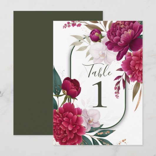 Invitation Berry Bloom Garden Floral Glam Wedding  (Devant / Derrière)