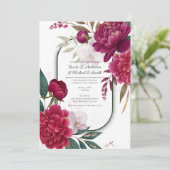 Invitation Berry Bloom Garden Floral Glam Wedding  (Debout devant)