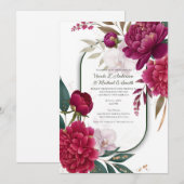 Invitation Berry Bloom Garden Floral Glam Wedding  (Devant / Derrière)