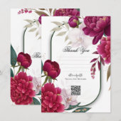 Invitation Berry Bloom Garden Floral Glam Wedding  (Devant / Derrière)
