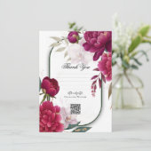 Invitation Berry Bloom Garden Floral Glam Wedding  (Debout devant)
