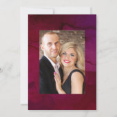 Invitation Berry Bourgogne & Blush Floral Mariage Photo (Dos)