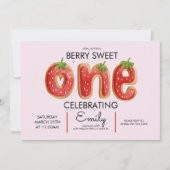 Invitation Berry Cookies One Plaid Rose Red Anniversaire Part (Devant)