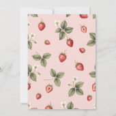 Invitation Berry Cute Strawberry First Birthday Celebration (Dos)