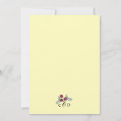 Invitation Berry de Bourgogne et Mariage vert Eucalyptus (Dos)