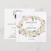 Invitation *~* Berry de neige d'hiver Boho RSVP AR12 QR Maria (Devant / Derrière)