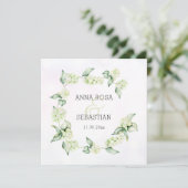 Invitation *~* Berry de neige hivernale AR12 Boho RSVP QR Mar (Debout devant)