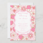 Invitation Berry en fleurs Fête des mariées (Devant)