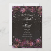 Invitation Berry Enchanted Roses Dark Floral Mariage (Devant)