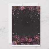 Invitation Berry Enchanted Roses Flore foncé Quinceañera (Dos)