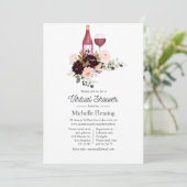 Invitation Berry et Blush Wine thème Fête des mariées virtuel (Debout devant)