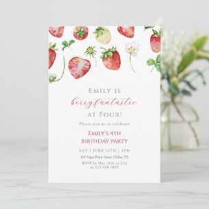 Invitation Berry Fantastique Anniversaire de Fraise