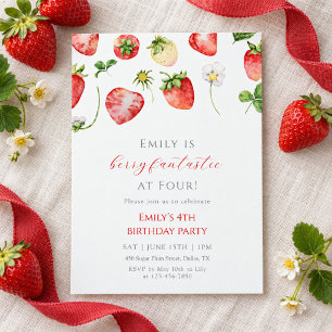 Invitation Berry Fantastique Anniversaire de Fraise