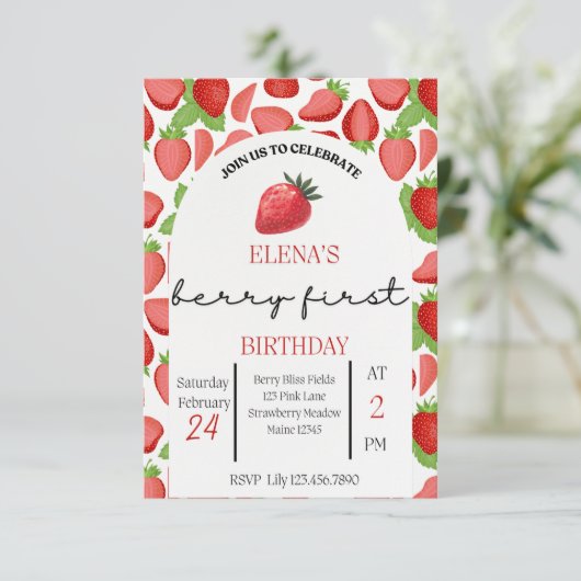 Invitation Berry First (Debout devant)