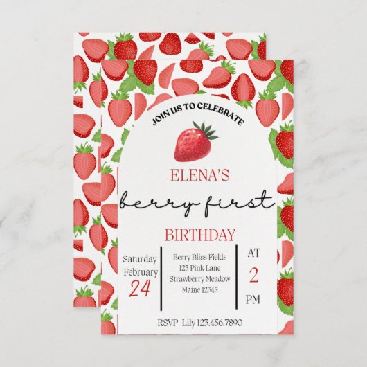Invitation Berry First (Devant / Derrière)