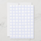 Invitation Berry First 1er Anniversaire Gingham Myrtille (Dos)