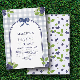 Invitation Berry First 1er Un Anniversaire Myrtille Enfants C
