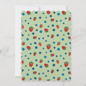 Invitation Berry First Birday Blueberries and Strawberries (Dos)