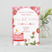 Invitation Berry First Birthday (Debout devant)
