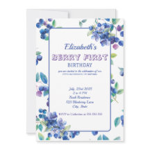Invitation Berry First Birthday