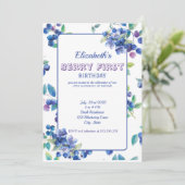 Invitation Berry First Birthday (Debout devant)