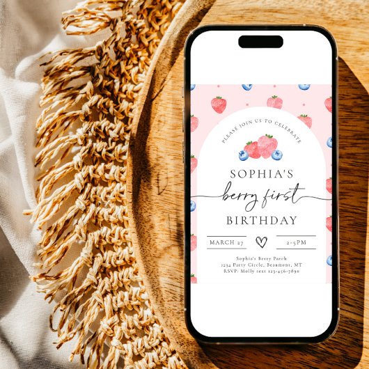 Invitation Berry First Birthday