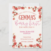 Invitation Berry First Birthday (Devant)