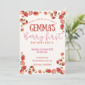 Invitation Berry First Birthday (Debout devant)