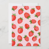 Invitation Berry First Birthday | fraise (Dos)