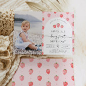Invitation Berry First Birthday | fraise
