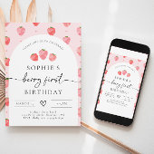 Invitation Berry First Birthday | fraise
