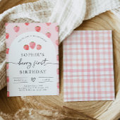 Invitation Berry First Birthday | fraise
