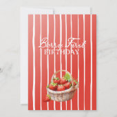 Invitation Berry First Birthday | fraise 1er (Dos)