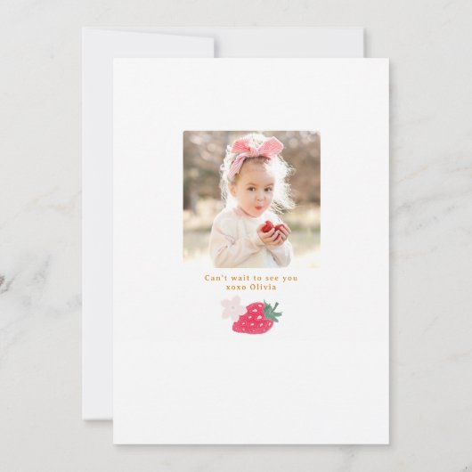 Invitation Berry First Birthday Girl Strawberry Party (Dos)