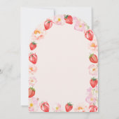Invitation Berry First Birthday Strawberry Bow 1st Birthday (Dos)
