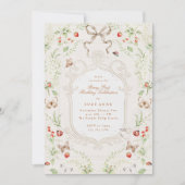 Invitation Berry First Birthday Vintage Floral (Devant)