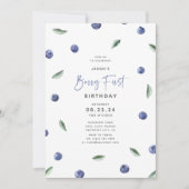 Invitation 'Berry First' Blueberry 1er Anniversaire (Devant)