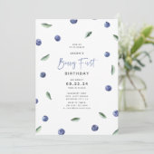 Invitation 'Berry First' Blueberry 1er Anniversaire (Debout devant)