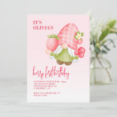 Invitation Berry First Cute Gnome 1er Anniversaire (Debout devant)