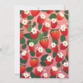 Invitation Berry First Cute Strawberry 1er Anniversaire (Dos)