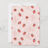Invitation Berry First Pink Strawberry Girl 1er anniversaire (Dos)