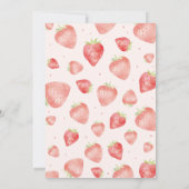 Invitation Berry First Red Strawberry 1er été Anniversaire (Dos)