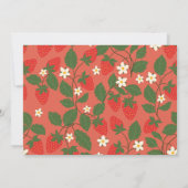 Invitation Berry First Red Strawberry Photo 1er anniversaire (Dos)