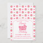 Invitation Berry First Rose Fille 1ère Année (Devant)
