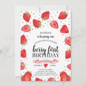 Invitation Berry First Strawberry (Devant)