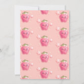 Invitation Berry First Strawberry 1er Anniversaire Fête Invit (Dos)