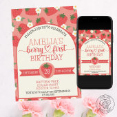 Invitation Berry First Strawberry Anniversaire