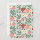 Invitation Berry First Strawberry Bouquet Anniversaire (Dos)