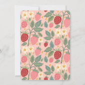 Invitation Berry First Strawberry Bouquet Anniversaire (Dos)